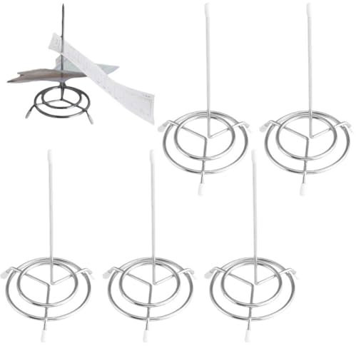 Hrippy 6 Stück Rechnungsgabel, Schreibtisch-quittungshalter, Gerade Stange, Empfangsspindel, Quittungen, Scheck, Rechnungsgabel, Gerade Stange, Papierhalter Für Schule, Restaurant