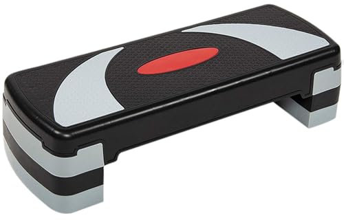 BESTXH Aerobic-Stepper-Plattform Mit Stapelbaren ErhöHungen, 4 Zoll-6 Zoll-8 Zoll Verstellbar, Workout-Stepper FüR Das Training Zu Hause, Stabiles Und Rutschfestes Design,Grau