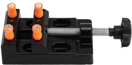 Mini Bench Vice Clamp Aluminium Alloy Vise Clamp Flat Clamp Table Jaw Drill Press Vise Opening Parallel Table Vise for Watch Repair Sculpture Grinding Craft Carving Bed Tools