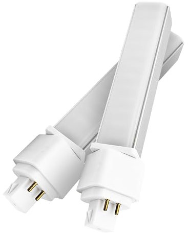 QLEE Natürliches Tageslicht Gx24q 4-polige Led-glühbirne Pl-c Retrofit Kompaktleuchtstofflampe Ersatz 26w 1400 Lm 314° Frei Drehbar Horizontale Einbauleuchte Grüne Glühbirne 12w 4000k 2 Stück