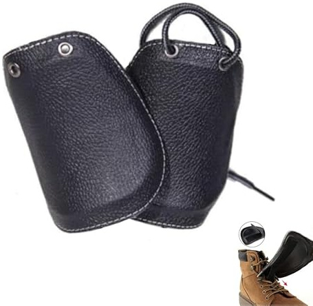 Metatarsal Guard Safety Footwear Attachment, Lace-Up Shoe Protector, Fireproof, Waterproof Leather Shoe Cover for Welding, Construction, and Machinery Work