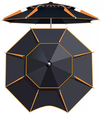 Strandschirm Windfest, Schutz 50+ Knickbar Neigbar Sonnenschirm für Terrasse, Garten, Camping(240cm/8ft)