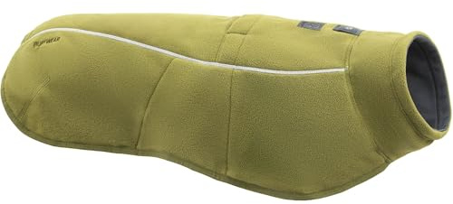 Ruffwear, Climate Changer Hunde-Fleeceweste, leicht, warm, Wintermantel für Hunde mit verstellbarer Passform, Schnellverschluss-Schnallen, reflektierender Rand und Geschirr-Kompatibilität, Zederngrün