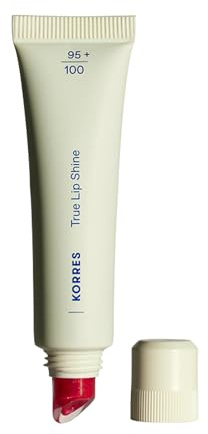 KORRES True Lip Shine Poppy Red 52 mit hochglänzendem Finish, vegan, 10ml | cremig wie ein Lipgloss, pflegend wie ein Lipbalm, feuchtigkeitsspendend, taufrischer Glanz, nicht klebende Textur