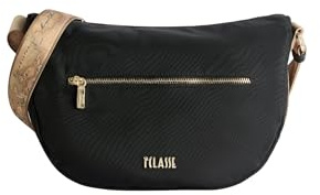 Alviero Martini Prima Classe Tracolla mezzaluna grande Nero