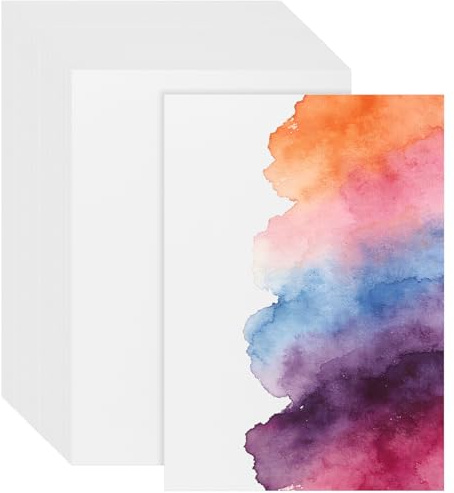 JAPCHET Watercolour Paper, 300gsm, A4 White, 100 Sheets, for Drawing Painting, 29.7 x 21cm