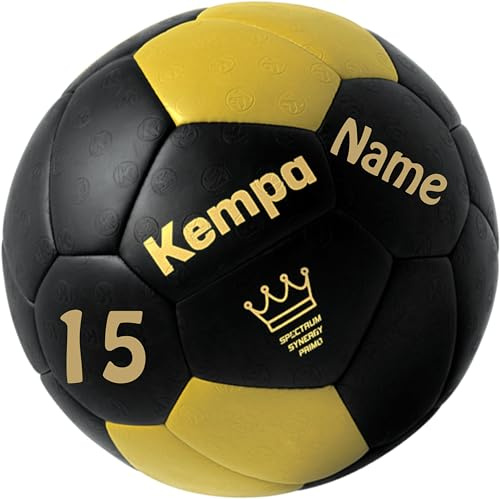 Kempa Sportartikelland Angebot Handball Spectrum Synergy Primo schwarz/Gold personalisiert Größe 1 mit Aufdruck Name