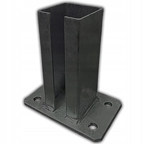 Alma Manufacturer Pfostenträger - 60 x 60 mm - Aufschraubhülse - Balkenschuh zum Aufschrauben - Graphit