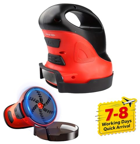 Elektrischer Eiskratzer Kabellos Eiskratzer Auto mit Rotierender Scheibe, USB Aufladbar, Tragbarer Autoentfroster Frostschutz, Antifreeze Snow Removal Instrument Fahrzeugschutz für Auto/SUV (Rot)