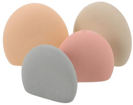 ERINGOGO 4 Stück Bunter Aquarienkies Glatte Zierkiesel für Aquarium Terrarium und Gartendekor Mittlere Große Kieselsteine in Blau Pink Gelb und Grün Sichere Dekoration