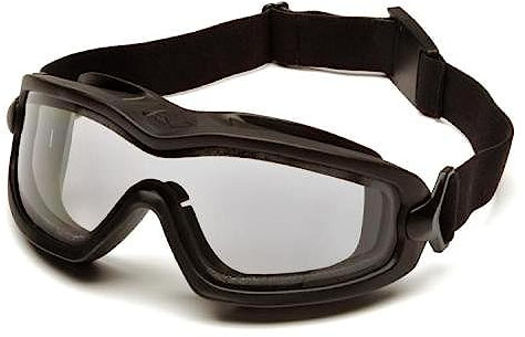 Pyramex EGB6410SDT H2X Anti-Fog Dual-Linse mit schwarzem Riemen, Klar