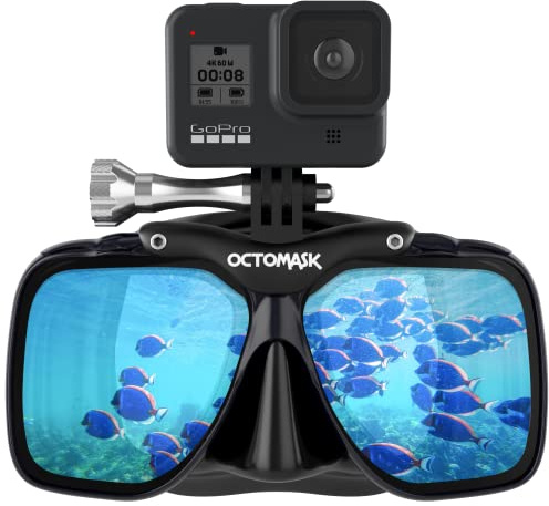 OCTOMASK - Scuba Mask w/ Mount for All GoPro Hero Cameras for Scuba Diving, Snorkeling, Freediving