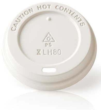 Blanc HYGIENIC Deckel für Kaffeebecher – 1.000x Deckel für Einweg-Pappbecher, Ø 81 mm, geeignet für Coffee to go Becher mit einem Volumen von 200 ml, Weiß