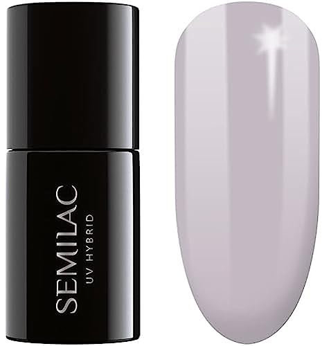 SEMILAC 223 Soft Grey Nail UV Gel Polish | Long Lasting and Easy to Apply | Soak off UV/Led | Perfect for Home and Professional Manicure and Pedicure 7 ml