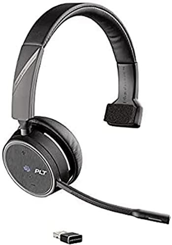 Plantronics - Voyager 4210 UC USB-C Headset (Poly) - Casque Bluetooth mono avec microphone à arceau et annulation de bruit - Connexion à un PC, un Mac et un téléphone portable - Teams (certifié)