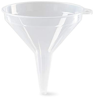 Embudo plastico 21 cm transparente