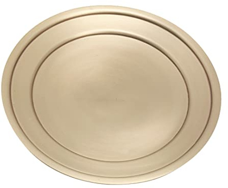 NKlaus Untersetzer, für Kerzen, Messing, gebürstet, goldfarben, 1 Stück | 7,5cm; 0,5cm; 7,5 cm; messing kerzenteller