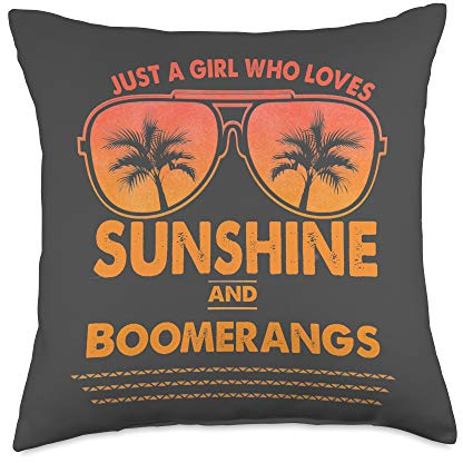 Just A Girl Who Loves Sunshine And Boomerangs For Woman Throw Pillow