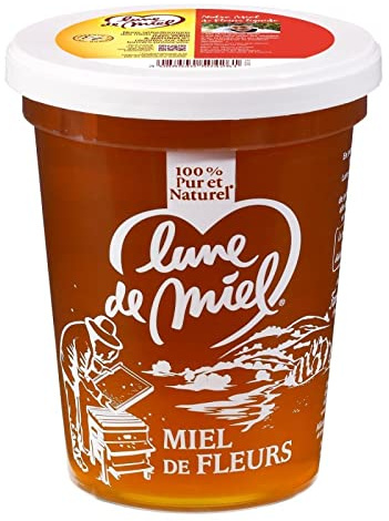 LUNE DE MIEL - Miel De Fleurs Pot Plastique 500G - le Lot De 3
