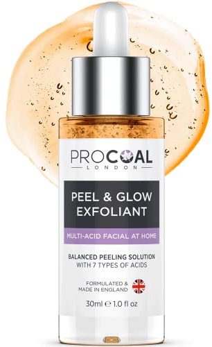 NEW Peel & Glow Exfoliant 30ml by Procoal - Chemical Peels for Face, Skin Peeling Solution with AHA, BHA, PHA, Face Exfoliator, Vegan, Made in UK (Peeling Solution)