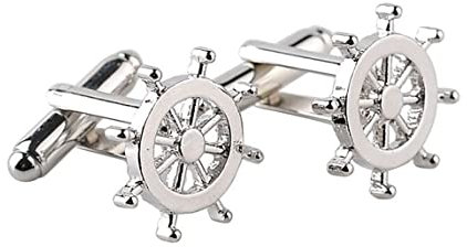 Manschettenknöpfe für Männer, Silber, Material, Hemd, Manschettenschnalle, benutzerdefinierte Legierung, Manschettenknöpfe oder Krawattenhalter, Gold, Herrenmode, Anker, Ruder, Anzug, Legierungsknöpfe