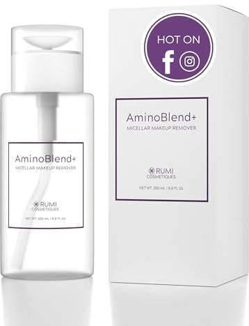 Rumi Cosmetiques AminoBlend+ Micellar Face Cleanser & Makeup Remover | For Older Women, Sensitive Skin, Removes Mascara, Face Cleanser, Nourishing Formula, Vegan & Cruelty-Free