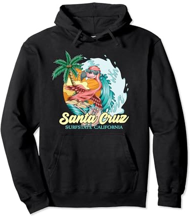 Vintage Surfer California I Retro Santa Cruz California Sudadera con Capucha