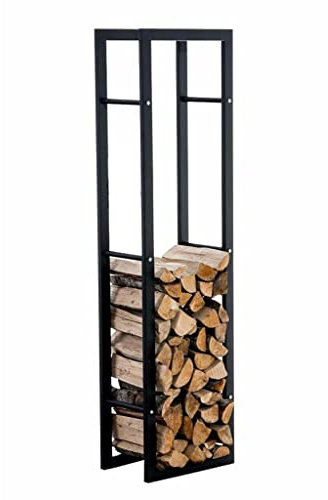 PEPDRO Scaffale for Legna da ardere Scaffale for Legna da ardere Decorativo for caminetto Scaffale for Legna da ardere Decorativo Semplice e Moderno in Metallo Nero for la casa