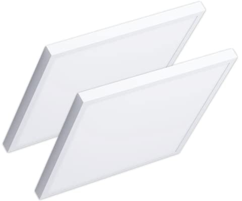 CLAR Plafon LED Techo, Plafones Para Techo LED, Fluorescente Cocina, Candeeiro Teto Cozinha, Candeeiro De Teto, Lampara Cocina, Lampara 60x60 (Pack 2)