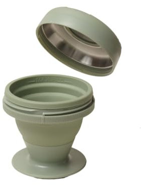 PALMPRESS Kaffeepresse für Einzelportionen, 237 ml, kein Kaffee-Kunststoff-Kontakt, Edelstahlfilter, tragbar für Zuhause, Camping, Reisen, Outdoor, Immersions-Brauer/Maker für vollen Kaffee (grün)