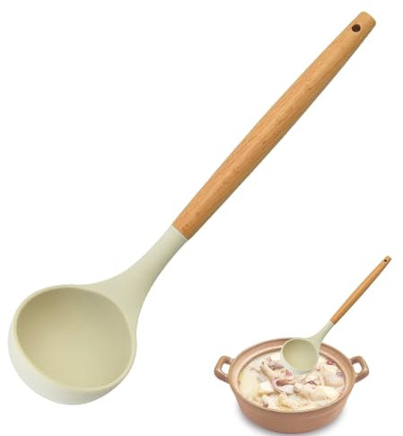 Fulenyi Utensilios de cocina de silicona | Espátula antiadherente resistente al calor | Cuchara, espátula ranurada, cucharón de sopa, utensilios de cocina, espátula para hornear, servir, cocinar