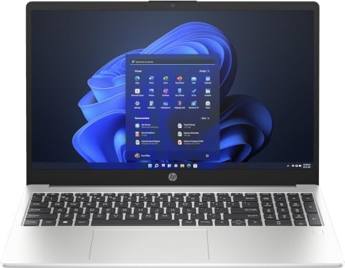 HP 255 G10 Business Laptop 15,6 Entspiegeltes FHD-Display AMD Ryzen R3-7320U 8 GB DDR4 RAM 256 GB SSD AMD Radeon Grafik Windows 11 Home QWERTZ Tastatur Silber