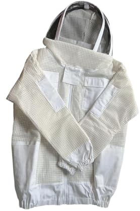 predolo Traje de Apicultor Chaqueta de Malla Transpirable algodón Herramienta Esencial Traje Adulto Traje de Apicultor, L