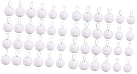 Garneck 72 STK Weihnachtskugeln Aus Schaumstoff Weihnachtskugelverzierung Weihnachtshandwerk Selber Machen Weihnachtsdekorationen Weihnachtsbaumschmuck Zum Aufhängen Hängende Anhänger