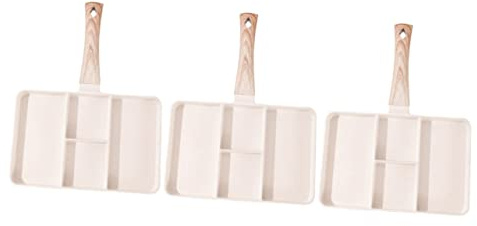 Pfannen Pie Egg Bacon Stick Backen Pfannkuchen Nicht geteilt Praktische Holzpizza for Maker mit Frühstück und Kochen Braten Quadratischer Pfannengriff Schwarzer Grill Hähnchen Antihaftbeschichtung(Bei