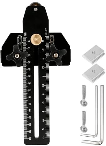 Gabarit de scie à table mince, guide de scie à table étendu, guide de déchirure fin pour scie à table pour fentes de 1,9 cm x 0,95 cm et fentes de 0,6 cm x 0,95 cm, outil de fixation de positionnement