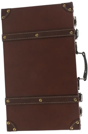 Zerodeko Retro Lederkoffer Vintage Aufbewahrungsorganizer Mit Großzügigem Stauraum Für Dekoration Fotoshootings Und Boutique Auslagen Braun Handgefertigt