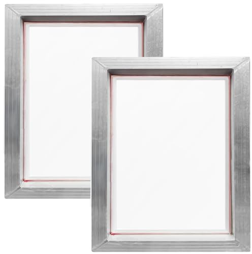 Chewtoyo 2 Aluminum Silk Screen Frames 20X16 with 160 Mesh for Fabric, Wood, Ceramic - Sturdy & Lightweight for DIY and Commercial Printing