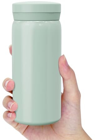 Linkidea Botella de agua mini de 7 oz (200 ml), de acero inoxidable con aislamiento al vacío para bebidas calientes y frías, botella pequeña a prueba de derrames para bolso, cartera y bolsillo (Verde)