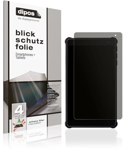 dipos I Blickschutzfolie kompatibel mit Pritom 7 Zoll Tablet Display-Schutzfolie matt mit 4-Wege Sichtschutz-Effekt