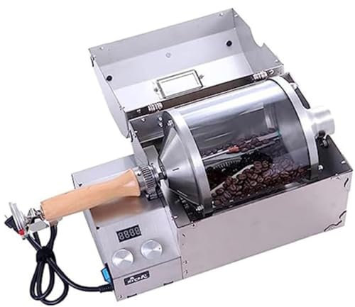 Macchina per la tostatura dei chicchi di caffè a tamburo elettrico, tostatrice automatica per caffè, macchina per la cottura dei chicchi di caffè da 500 g per uso domestico, tostatrice professionale