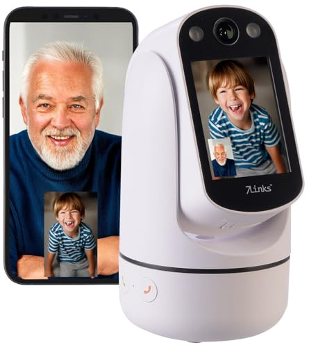 7links Video Telefonie: 2in1-WLAN-Überwachungskamera & Video-Telefon, IPS-Display, Pan-Tilt (Videotelefon, WiFi Überwachungskamera, PC)