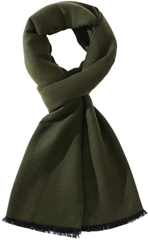 TAMOUKOC Warmer Herren-Schal für den Winter, Kaschmir-Haptik, luxuriös weich, lange Schals für Herren, Oliv/Blatt für mich (Leaf It to Me), Einheitsgröße