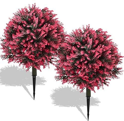 Künstliche Buchsbaum-Formschnitt-Kugeln für den Außenbereich, UV-beständig, künstliche Grünsträucher, künstliche Rosen und grüne Buchsbaum-Pflanzen für Garten, Hof, Veranda, Terrassendekoration, 71,1