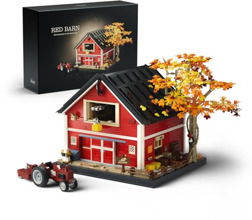 Nifeliz Red Barn Bauspielzeugsets für Erwachsene, Klemmbausteine Haus Modell im Vintage-Landhausstil zum Sammeln & Ausstellen, Architecture Geschenk (3,507 Teile, NF10314) | Vintage Countryside Style Model for Display and Home Décor, Highly Detailed House Collectible Gift for Adults