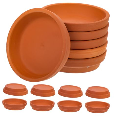 Abaodam 10 Piezas Bandejas para Macetas de Roja de Drenaje para Suculentas para Interiores y Exteriores