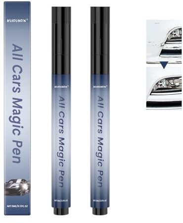 KUIRUNRX® Lackstift Auto, 2 Stück Auto Kratzer Reparatur Stift, All Cars Magic Pen for Car Scratches, Schnelle Lösung für Kratzer und Farbschäden, Schwarz, 5ML