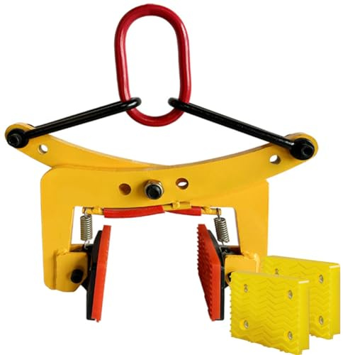 Abrazadera Vertical para Elevación De Piedra con 4 Almohadillas Antideslizantes, Elevador De Bordillos De Granito De Alta Resistencia, Abrazadera De Elevación Ajustable P(1224Cm)