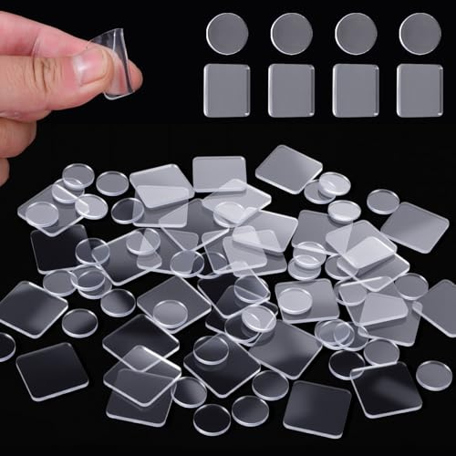 Larrel 80 Stück Anti-Rutsch-Pads für Glastischplatten, Transparent Gummipuffer Elastikpuffer ürpuffer Pads 2 mm Dick für Glasplatten Schutzpuffer Türen, Schränke, Schubladen, Tastatur