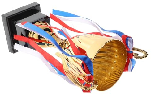 BELLIFFY Coppa in Metallo Oro Miniatura per Premi Sportivi Competizioni e Ricompense Evento Sportivo con Base Stabile per Riconoscimenti di Eccellenza